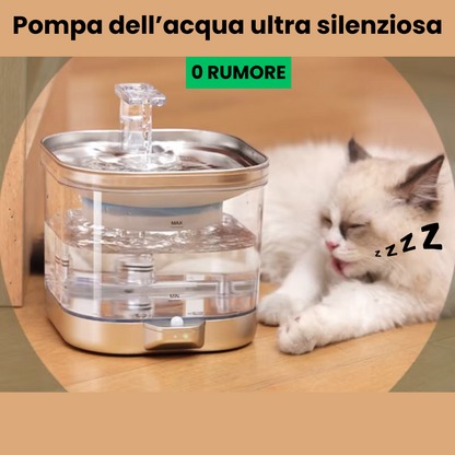 WaterFresh® Fontanella per Animali in Acciaio Inossidabile