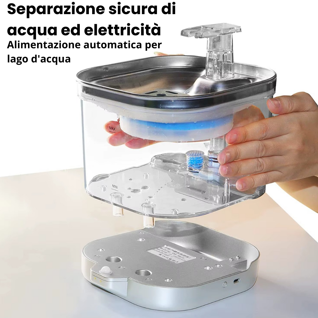WaterFresh® Fontanella per Animali in Acciaio Inossidabile